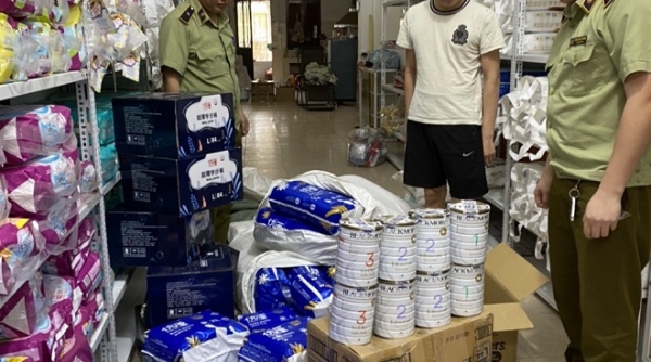 QLTT Hà Giang: Tạm giữ gần 200 hộp sữa bột và bỉm trẻ em không có hoá đơn