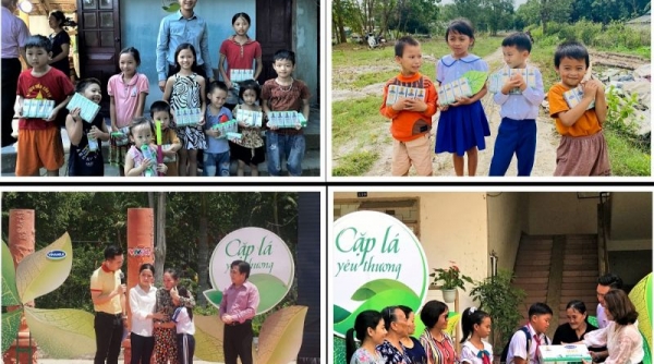 Vinamilk cùng ‘Cặp lá yêu thương’ tiếp sức đến trường cho trẻ em tỉnh Ninh Bình