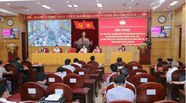 Thanh Hóa: Đại tướng Lương Cường và các ứng cử viên ĐBQH khóa XV tiếp xúc cử tri, vận động bầu cử tại đơn vị bầu cử số 2