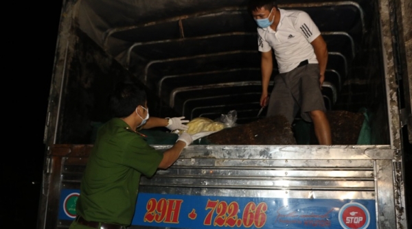 Vĩnh Phúc: Bắt vụ vận chuyển 3,2 tấn sản phẩm động vật đang trong quá trình phân hủy