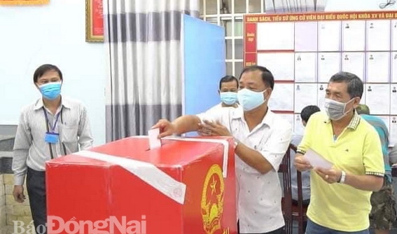 Kết thúc bầu cử, toàn tỉnh Đồng Nai đạt tỷ lệ 99,44% cử tri đi bầu cử