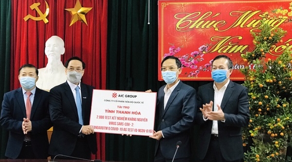 Tập đoàn AIC GROUP tài trợ Thanh Hoá xét nghiệm virus SARS-CoV-2