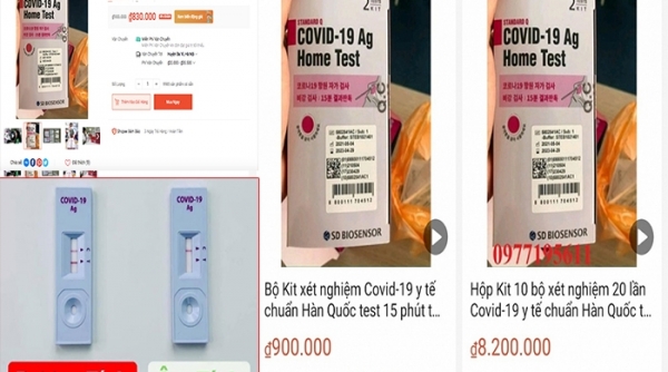 Quản lý thị trường vào cuộc kiểm tra việc Kit test thử nhanh virus COVID-19 bán tràn lan trên mạng