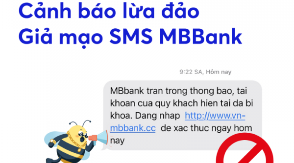 MB cảnh báo lừa đảo qua SMS MBBank