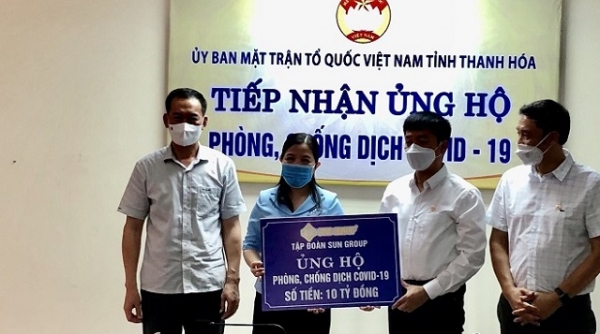 Tập đoàn Sun Group ủng hộ tỉnh Thanh Hóa 10 tỷ đồng phòng, chống dịch Covid-19