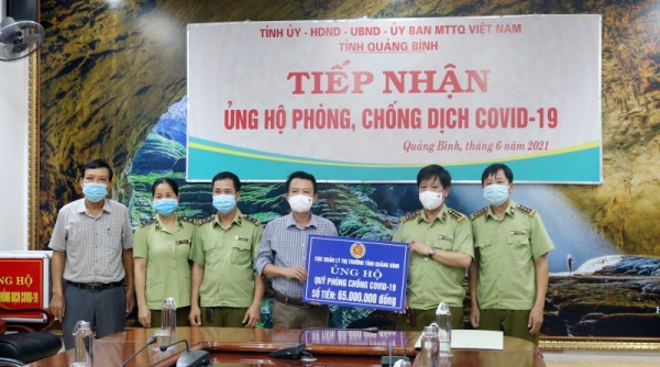 Cục QLTT Quảng Bình: Ủng hộ 65 triệu đồng cho quỹ Phòng, chống dịch Covid-19 tỉnh