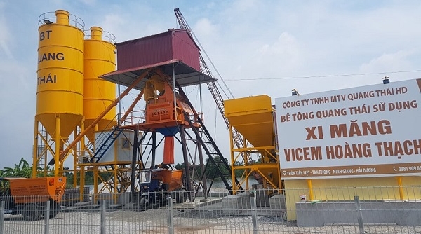 Hải Dương: Trạm bê tông Quang Thái xây dựng trái phép