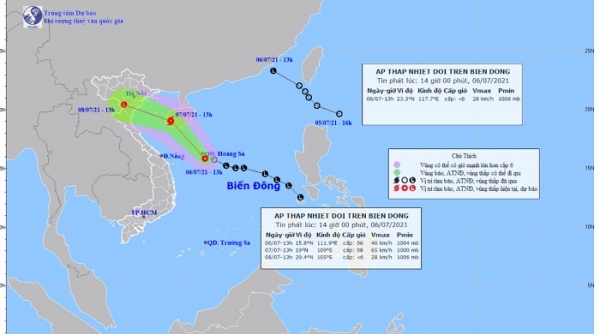 Bộ GTVT ra công điện về ứng phó với vùng áp thấp nhiệt đới gần Biển Đông
