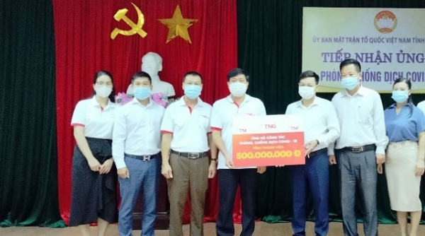 Tập đoàn TNG Holdings Vietnam ủng hộ tỉnh Thanh Hóa 500 triệu đồng phòng, chống dịch Covid-19