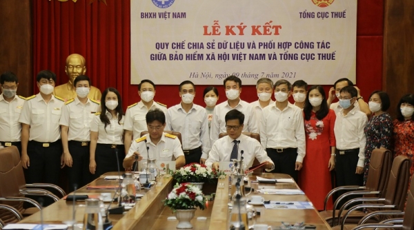 Bảo hiểm xã hội Việt Nam và Tổng cục Thuế ký Quy chế chia sẻ dữ liệu và phối hợp công tác giữa hai Ngành