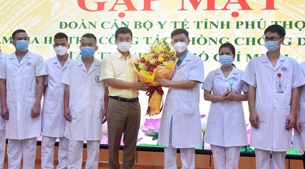 Phú Thọ: 52 cán bộ Y tế lên đường hỗ trợ thành phố Hồ Chí Minh chống dịch COVID-19