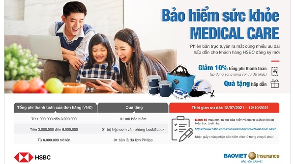 Bảo hiểm Bảo Việt và HSBC ra mắt phiên bản trực tuyến bảo hiểm sức khỏe Medical Care cùng nhiều ưu đãi hấp dẫn