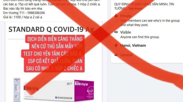 Cảnh báo khi mua kit test nhanh Covid-19 trôi nổi trên mạng xã hội