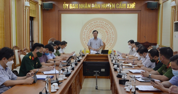 Phú Thọ: Tăng cường công tác phòng, chống dịch Covid-19 tại huyện Hạ Hòa và Cẩm Khê
