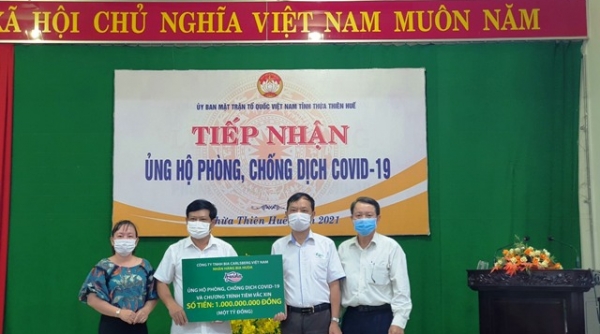 Thừa Thiên Huế: HUDA- ủng hộ 01 tỉ đồng vào quỹ phòng, chống dịch Covid-19