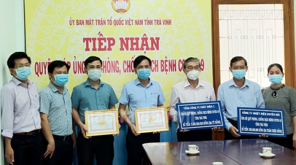 Tổng công ty Phát điện 1 ủng hộ Quỹ phòng chống Covid-19 tỉnh Trà Vinh