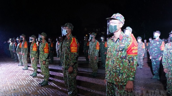 TP. Thủ Đức (TP. Hồ Chí Minh): Lễ xuất quân của 932 chiến sĩ tham gia phòng chống Covid-19