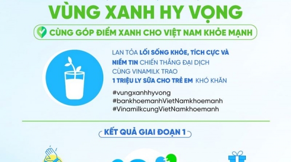 ‘Vùng Xanh Hy Vọng’ - Dự án đặc biệt của Vinamilk tiếp nối chiến dịch: Bạn khỏe mạnh, Việt Nam khỏe mạnh