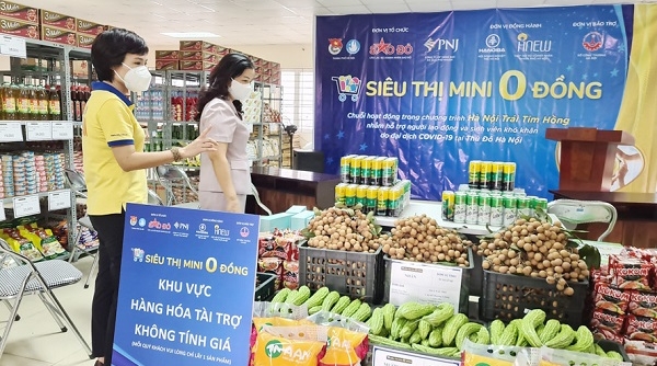 Hà Nội: Thêm 2 "siêu thị mini 0 đồng” hỗ trợ người dân mùa dịch