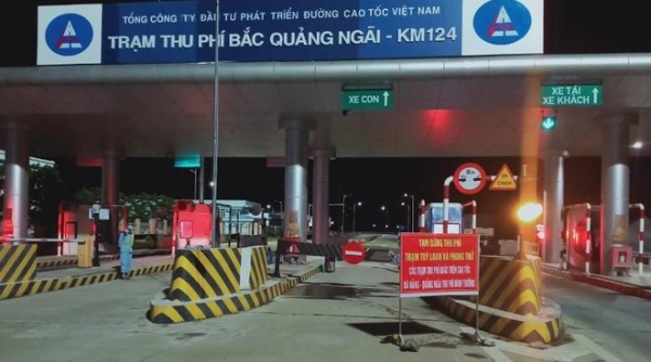 Tạm dừng thu phí tại 2 trạm trên cao tốc Đà Nẵng - Quảng Ngãi từ ngày 28/8