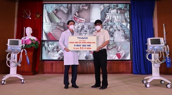 Tập đoàn THACO trao tặng 4 máy thở trị giá 2,4 tỷ đồng cho Bệnh viện Đa khoa Đồng Nai