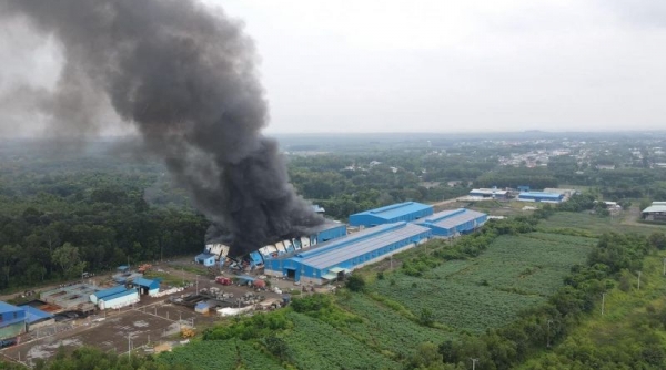 Đồng Nai: 1.200 mét vuông nhà xưởng xử lý rác nguy hại bị thiêu rụi