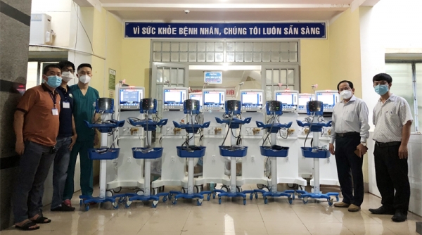 Đồng Nai: Bệnh viện Đa khoa khu vực Long Thành tiếp nhận máy thở và monitor phục vụ điều trị bệnh nhân Covid-19