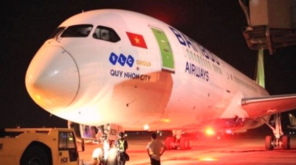 Chuyến bay thẳng đầu tiên sang Hoa Kỳ của Bamboo Airway mang thương hiệu “Quy Nhơn City”