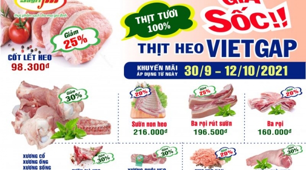 Sagrifood chung tay vì cộng đồng, giảm giá sốc thịt heo VietGAP