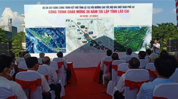 Lào Cai: Thông xe kỹ thuật nút giao Phố Lu kết nối đường cao tốc Nội Bài - Lào Cai