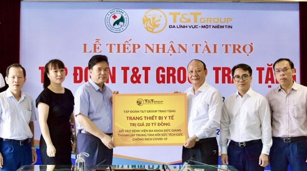 T&T Group tài trợ 20 tỷ đồng giúp Bệnh viện Đức Giang lập trung tâm ICU chống dịch Covid-19