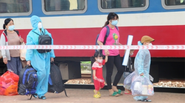 Thừa Thiên Huế: Tổ chức đón 600 người dân về từ TP. Hồ Chí Minh bằng tàu hỏa