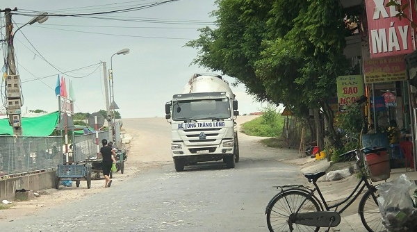 Huyện Nam Sách (Hải Dương) chỉ đạo xử lý xe quá tải, bến bãi không phép Bê tông Thăng Long