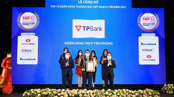TPBank tiếp tục được vinh danh Top 10 ngân hàng Việt Nam uy tín