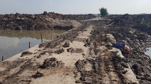Cụm công nghiệp làng nghề Đại Thắng (Hà Nội): Sử dụng bùn, chất thải xây dựng san lấp mặt bằng?
