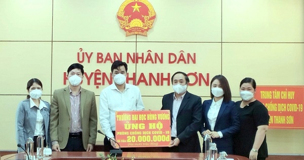 Trường Đại học Hùng Vương chung tay ủng hộ công tác phòng chống dịch Covid-19