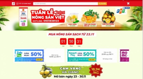 Cam Hà Giang và Hòa Bình chính thức được bán trên sàn thương mại điện tử Sendo
