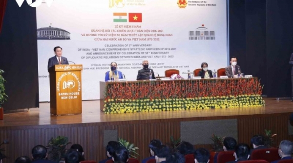 Chủ tịch Quốc hội dự Lễ kỷ niệm 05 năm thiết lập quan hệ toàn diện Việt Nam-Ấn Độ
