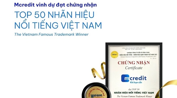 Mcredit vinh dự nhận danh hiệu “Top 50 nhãn hiệu nổi tiếng Việt Nam năm 2021”