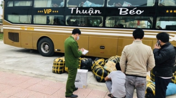 Công an Quảng Trạch bắt giữ lô hàng hóa không có hóa đơn, chứng từ