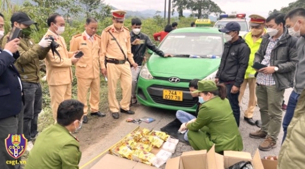 CSGT Quảng Trị bắt giữ 02 đối tượng vận chuyển 10kg ma túy trên Quốc lộ 09