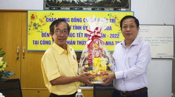 Lãnh đạo tỉnh Khách Hòa thăm, chúc mừng năm mới Xuân Nhâm Dần 2022 tại Công ty Cổ phần Thủy sản 584 Nha Trang