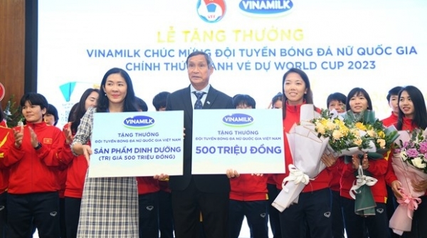 Nhà tài trợ trao thưởng lớn, mừng thành tích các ‘cô gái kim cương’ của bóng đá Việt Nam