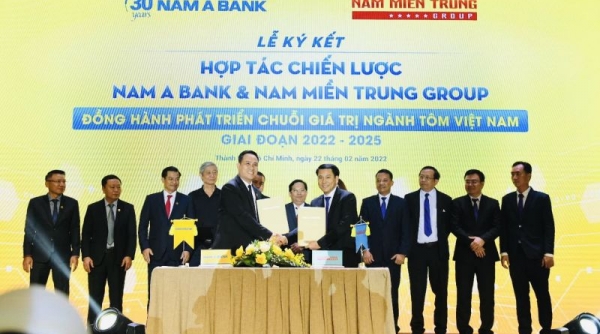 Nam A Bank ký kết hợp tác phát triển chuỗi giá trị ngành tôm Việt Nam