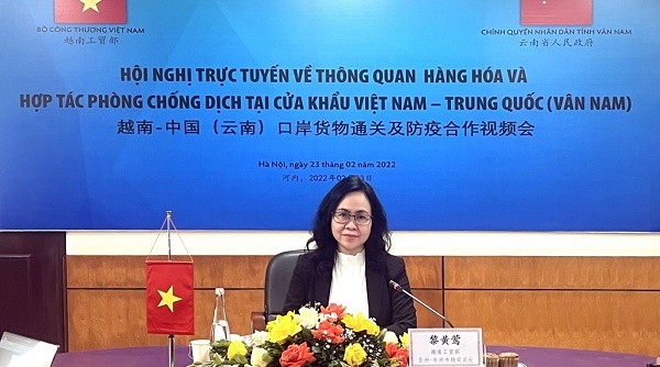 Hội nghị trực tuyến về thông quan hàng hóa tại cửa khẩu giữa Việt Nam và Vân Nam Trung Quốc