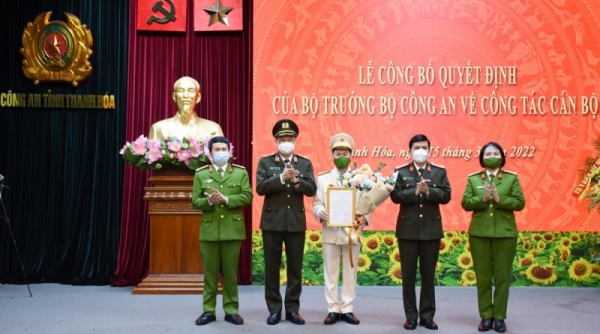 Thượng tá Nguyễn Hữu Mạnh được bổ nhiệm chức vụ Phó Giám đốc Công an tỉnh Thanh Hóa