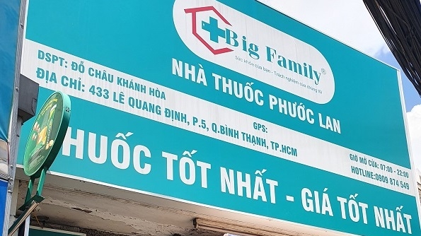 Chuỗi nhà thuốc mang thương hiệu Big Family tại TP. Hồ Chí Minh bán thuốc đặc trị không theo đơn