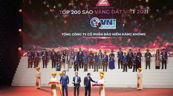 Bảo hiểm Hàng Không vinh dự nhận giải thưởng Sao Vàng đất Việt 2021