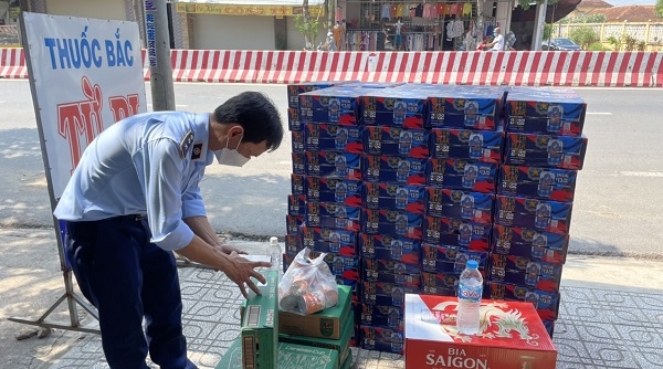 Bộ đội Biên phòng Tây Ninh thu giữ gần 200 thùng bia mang nhãn hiệu Tiger nhập lậu