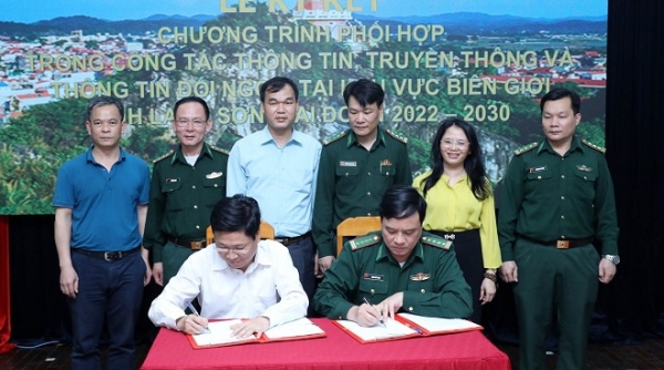 Sở TT&TT Lạng Sơn và Bộ Chỉ huy BĐBP tỉnh ký kết phối hợp truyền thông giai đoạn 2022 - 2030